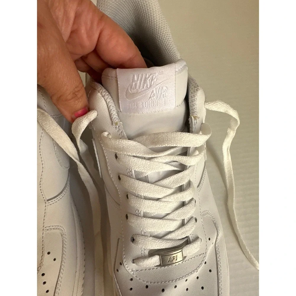 Nike Air Force 1 07 Low Triple White Mens Size 12.5 315122-111 Leather Sneakers⁠